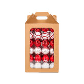 First Traditions - 19 Red Xmas Ball Decor Set-Set of 96, Reshippable Inner Box-Pack 1/4