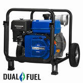 Duromax XP650WX 212cc 264-GPM 3 Dual Fuel Portable Semi- Trash Water Pump - Grade B