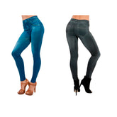 Genie Slim Jeggings 2 Pack Black/Blue 2X - Mail Order - As Seen On TV