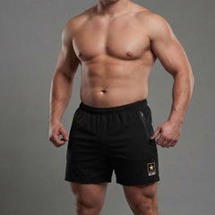 BIG & TALL MEN'S US ARMY - POLY - BLACK (WS# 81643) ~ Shorts