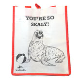 Sea World Humor Sealion Reusable Bag - Small Pre Priced $1.49 Your So Sealy