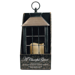 SILVER LANTERN ~ Dimensions: 5.5 x 13.5 LED lights, 2x AA Batteries (not included) 5 hour timer