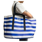 Explorers Edge Tote Bag - Blue, White Strips