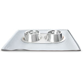 Pet Food Mat- Pearl White Large