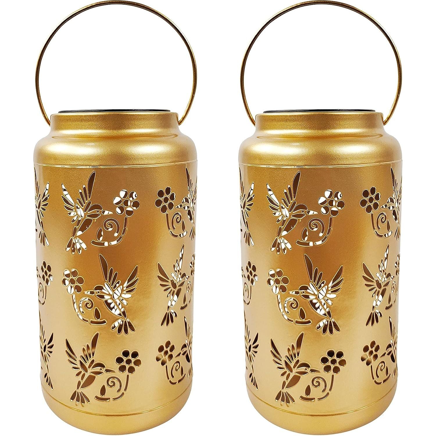 Bliss Med 2pck Decorative Outdoor Slr Lantern wht Only Led hummingbird bliss-med-2pck-decorative-outdoor-slr-lantern-wht-only-led-hummingbird
