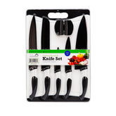 Home Innovations 12 pc Cutting Board & Knife Set (Black)
