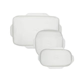 W&P Reusable Silicone Stretch Lid, Set of 3 5X9, 8X8, 9X13-CLEAR