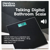 HANDY SOLUTIONS TALKING DIGITAL BATHROOM SCALE