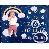 Baby Milestone Throw Blanket - 50 x 60