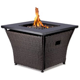 Blue Rhino 32in W 50000-BTU Steel Propane Gas Fire Pit Table (Damaged Box)