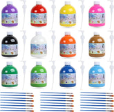 12 Tempera Paint Bottles - 500 ml