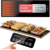 Heat Deck Slim Food Warming Tray Black