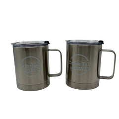 In the Kitchen with David Set of (2) 14-oz Travel Mugs Gray Travel Mugs