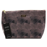 JONES NEW YORK - BLACK SWIRL PRINT RECTANGLE WEDGE COSMETIC BAG