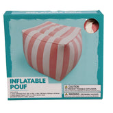 OUTDOOR INFLATABLE POUF CORAL - INCLUDES 1 INFLATABLE POUF 16 in. x 16 in. / 1 REPAIR PATCH 1.97 in. x 1.97 in.