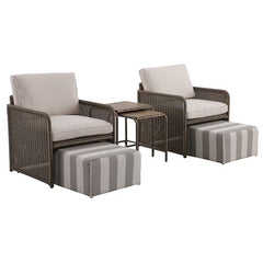 Origin 21 Vista Bluff 6-Piece Wicker Patio Conversation Set with Tan Cushions - New Shelf Pulls