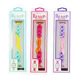 Flower Watch Band Green 2pcs UPC # 195207080099 Purple 6pcs UPC # 195207080075 Pink 4 pcs UPC # 195207080082