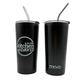 ITKWD Set of (2) 20-oz Insulated Tumblers with (2) Straws