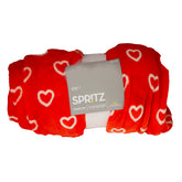 Spritz Red Heart Throw 50inx60in