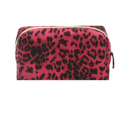 Nine West -LEOPARD FAUX SUEDE TRIANGLE COSMETIC BAG