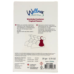 Wellnax Wardrobe Refreshner Tropical Flower 24/4 - - Exp. 05/28 - Priced By Pc Sold By 24ct Display