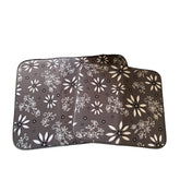 Temp-tations Set of 2 Microfiber Kitchen Drying Mats - Grey