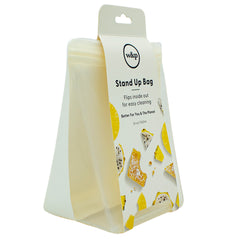 W&P Porter Silicone Reusable Storage Bag, 36oz Stand-Up-CREAM