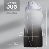 3.8 L/ 128 oz 1 Gallon Sports bottle Black/white