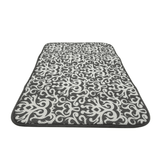 Temp-tations Set of 2 Microfiber Kitchen Drying Mats - Grey Damask