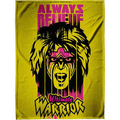 Sleep Squad WWE Ultimate Warrior 60x 80Raschel Throw Blanket