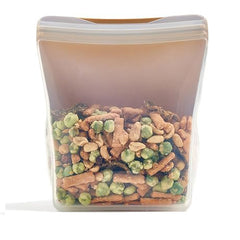 W&P Porter Silicone Reusable Storage Bag, 36oz Stand-Up-BLUSH