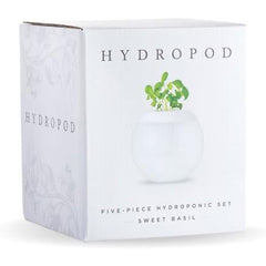 W&P Hydropod Hydroponic Gardening Pod Planter | 5-Piece Indoor Basil Growing Kit