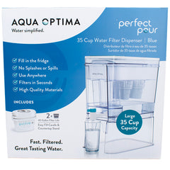 Aqua Optima Aqua Perfect Pour XL 35 Cup Water Filter Dispenser + 2 replacement filters
