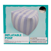 OUTDOOR INFLATABLE POUF NAVY - INCLUDES 1 INFLATABLE POUF 16 in. x 16 in. / 1 REPAIR PATCH 1.97 in. x 1.97 in.