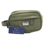 BAIN MILLER - WATERPROOF PU TOILETRY BAG - FOREST GREEN