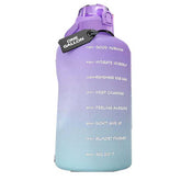 3.8 L/ 128 oz 1 Gallon Sports bottle Purple/ Green