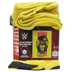 Sleep Squad WWE Ultimate Warrior 60x 80Raschel Throw Blanket