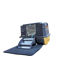 IronPaws XL Stainless Steel Covered Cat Litter Box - Blue