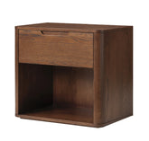 Silk & Snow - Bergen Wooden Nightstand (Walnut) - 1-Drawer