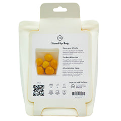 W&P Porter Silicone Reusable Storage Bag, 36oz Stand-Up-CREAM