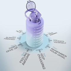 3.8 L/ 128 oz 1 Gallon Sports bottle Purple/ Green