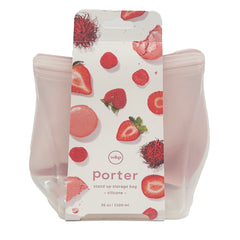 W&P Porter Silicone Reusable Storage Bag, 46oz Flat-BLUSH