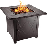 Fire pit 30 Sq 30K BTU Glass BR 30 x 30 x 24