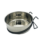 Dog Bowl Stainless Steel 30oz With Black Hook Holder