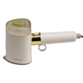 Boswick Steam Iron Pink/Gold ETL certified input voltage: 100-120V Power: 920-1100W Steam ready time: 30 seconds Water Tank: 100ml Steaming time (with one full tank): 7 min stainless steel surface with pin-tip to reach corners On/Off button steam re