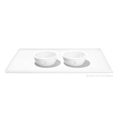 Pet Food Mat- pearl white