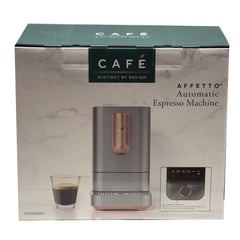 GE CAFÉ™ Affetto Automatic Espresso Machine Steel Silver with copper accents