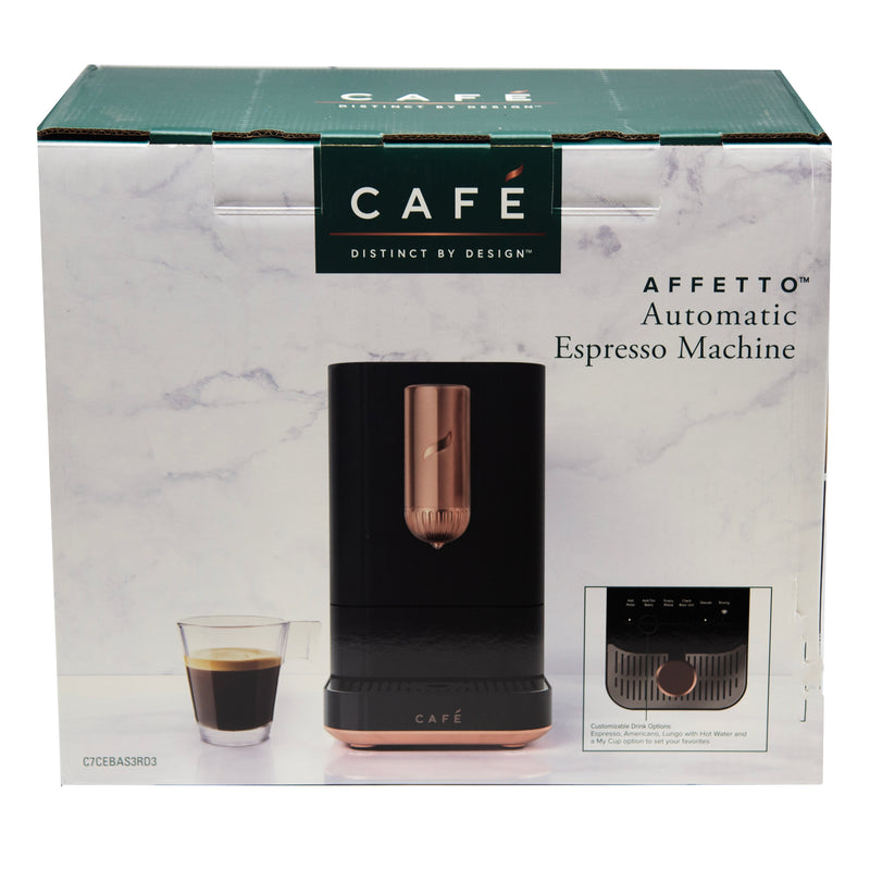 Load image into Gallery viewer, GE CAFÉ™ Affetto Automatic Espresso Machine Matte Black w/ copper accents
