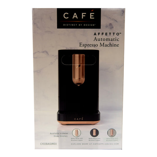 GE CAFÉ™ Affetto Automatic Espresso Machine Matte Black w/ copper accents