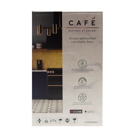 GE CAFÉ™ Affetto Automatic Espresso Machine Matte Black w/ copper accents